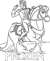 Coloring picture to download with Hans from Frozen