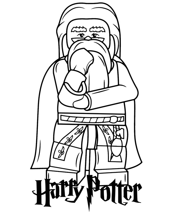 Draco Malfoy minifigure coloring page