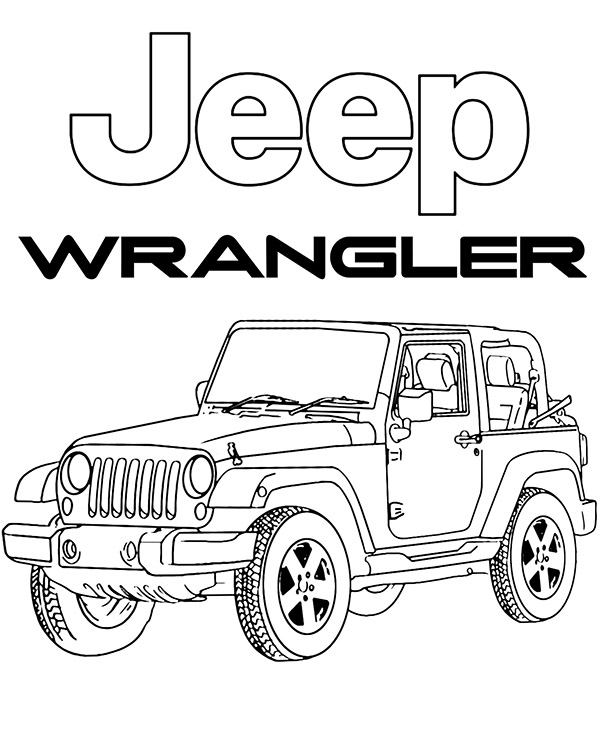 Jeep Wrangler printable picture to color