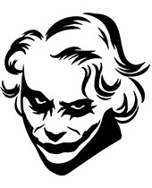 Joker face printable tattoo design