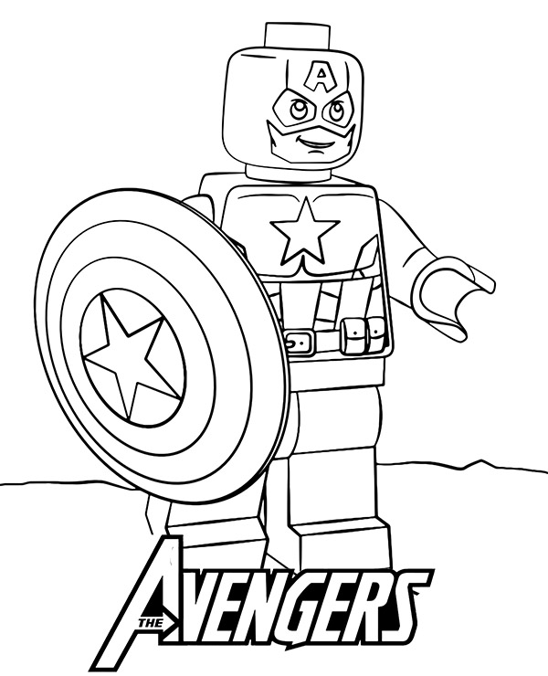 Lego Captain America minifigure