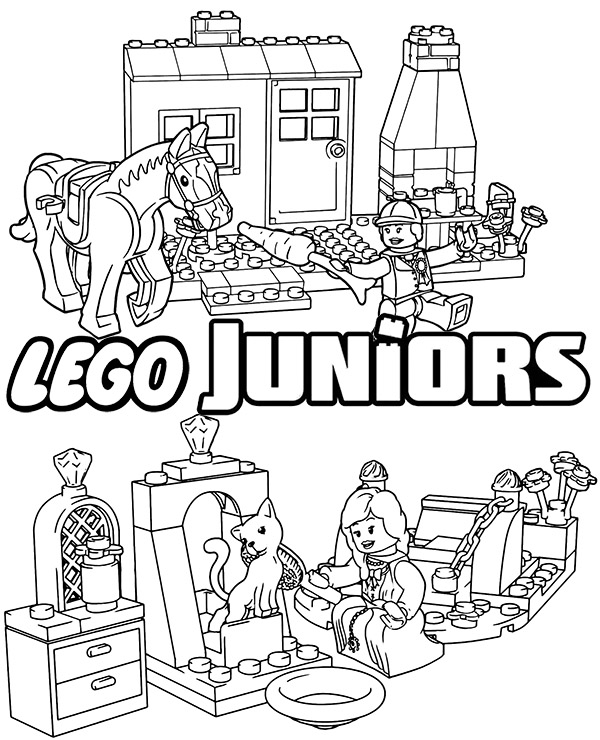 Lego Juniors sets for children to print and color
