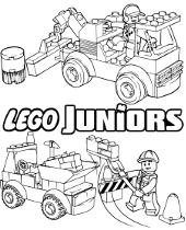 Coloring pages for kids with Lego Juniors sets