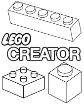 Lego elements printable coloring picture