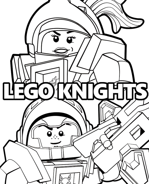 Coloring page with Lego Nexo Knights