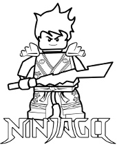 Original Ninjago minifigure coloring sheet