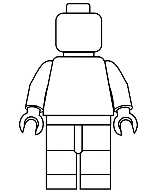Plain Lego classic minifigure to color