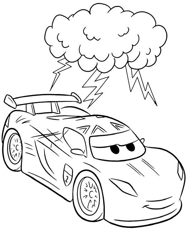Lightning McQueen unique coloring page