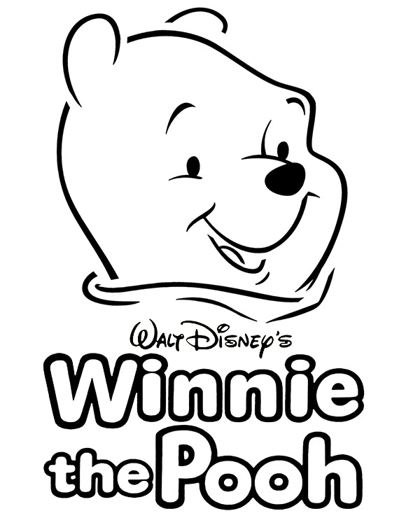 Logo Winnie the Pooh to print for coloring