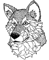 Dog's head to print and color