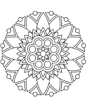Easy examples of mandalas coloring pages