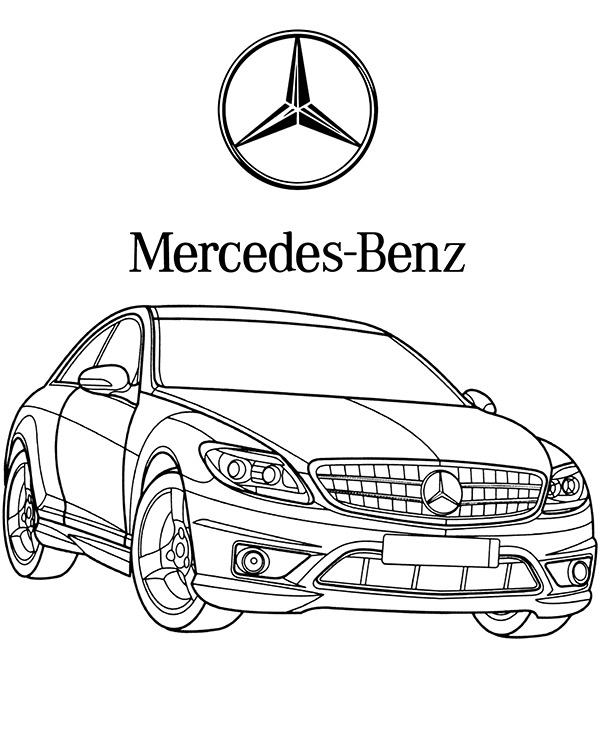 Car Mercedes coloring page sheet