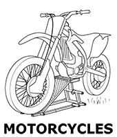 Motorcycles coloring sheets for children