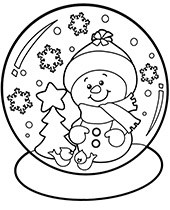 Easy Christmas coloring page for small child