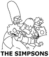The Simpsons category coloring page