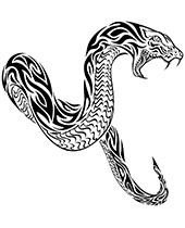 Snake printable tattoo relaxing picture