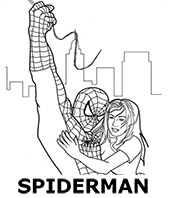 Spiderman coloring sheet from comic books