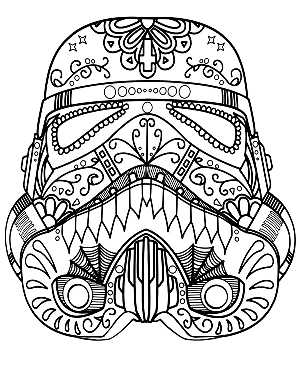 Mandala Star Wars Storm Trooper coloring pages
