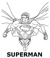 Printable coloring pages with Superman