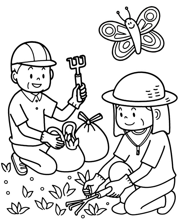 Download Planting plants coloring page - Topcoloringpages.net