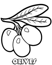 Olives easy coloring page