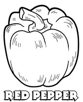 Pepper vegetables coloring pages