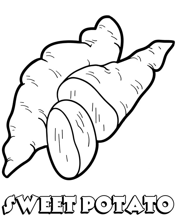 Printable sweet potato picture to color