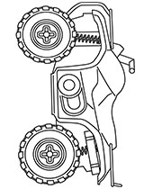 Quad on coloring page for boys