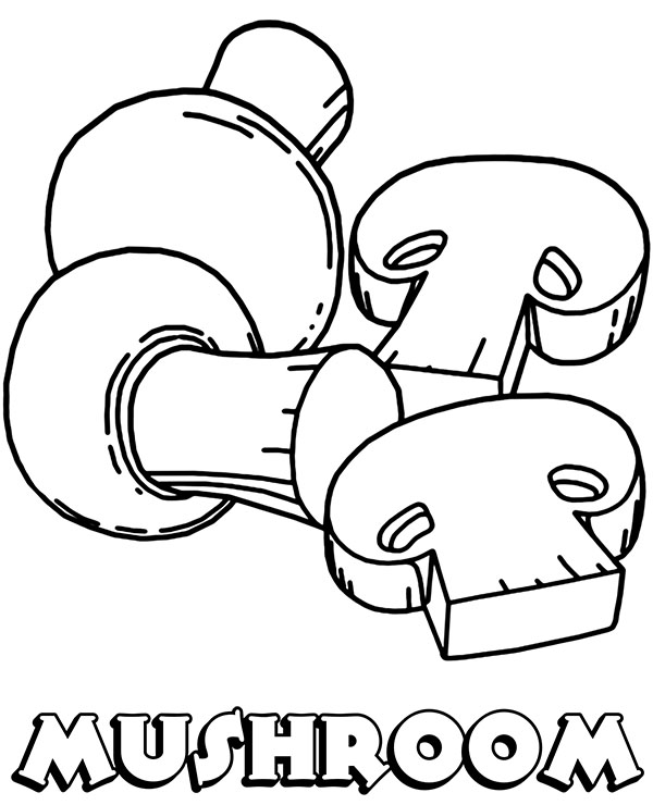 Mushrooms coloring sheets for children