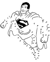 Flying Superman to print and color