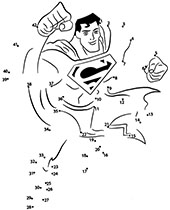 Printable educational image for children with Superman