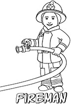Fireman new coloring picture