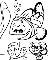 Cartoon printables with fish