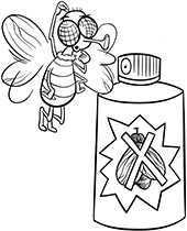 A fly on hilarious printable coloring sheet