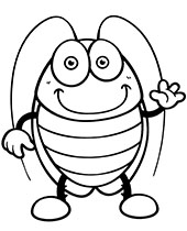 A bug free coloring picture for small children