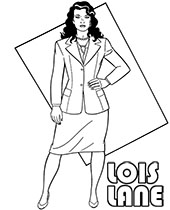 Lois Lane portrait to print and coloring