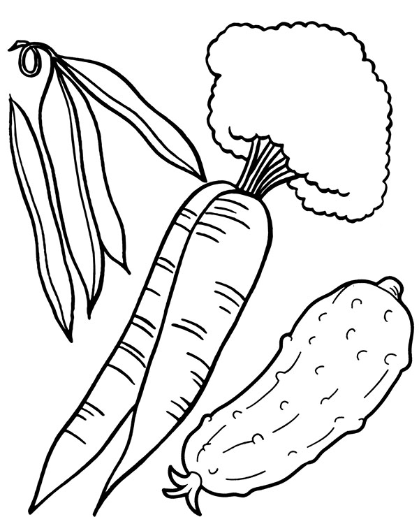 Mixed vegetables new coloring sheet