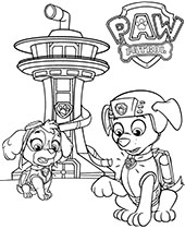Paw Patrol pups on new coloring sheet