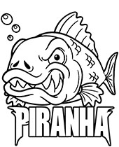 Free piranha coloring pages
