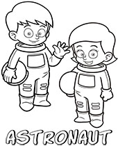Astronauts coloring pictures 