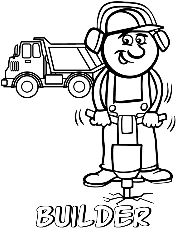 pneumatic hammer operator coloring page