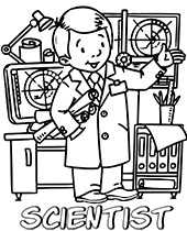 Scientist picture to color