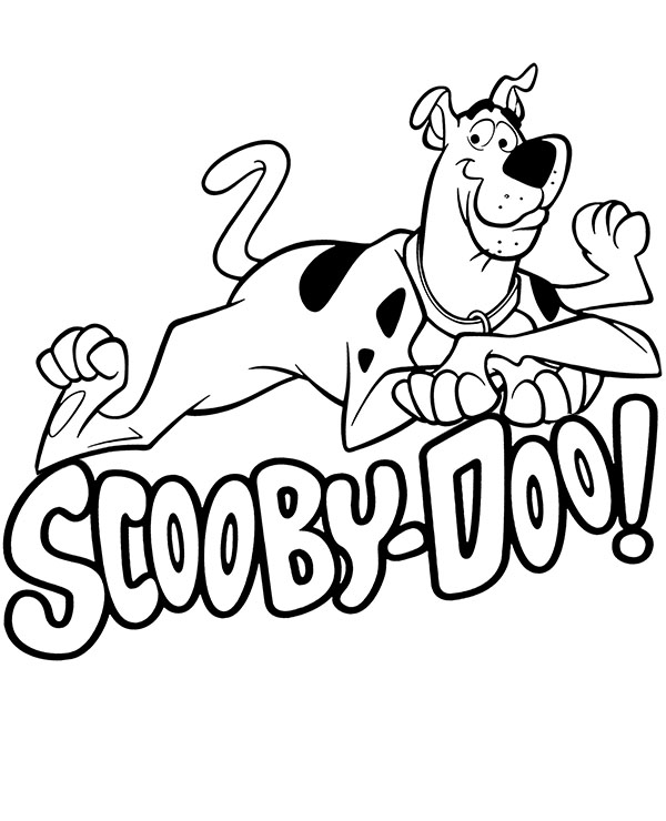 Printable Scooby-doo logo coloring page