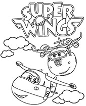 Super Wings planes coloring pages