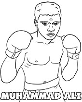 Muhammad Ali coloring pages famous boxer