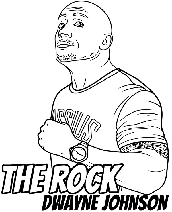 Printable coloring page Dwayne The Rock Johnson