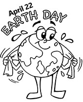 Earth day printable coloring page sheet