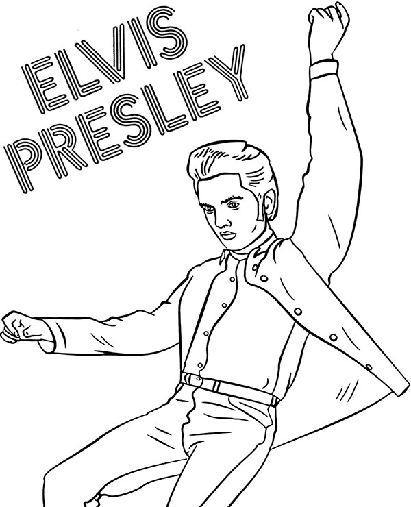 Elvis Presley Coloring Pages Printable Coloring Pages