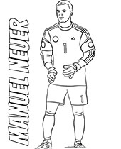 Manuel Neuer coloring pages sheet goalie