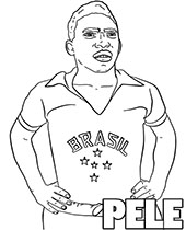 Football legend Pele coloring page sheets